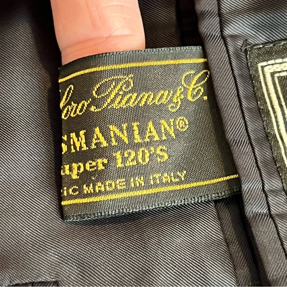 Canali Men's Blue Blazer Loro Piana Tasmanian 120 Wool, Size 62 (US52) - Picture 12 of 16